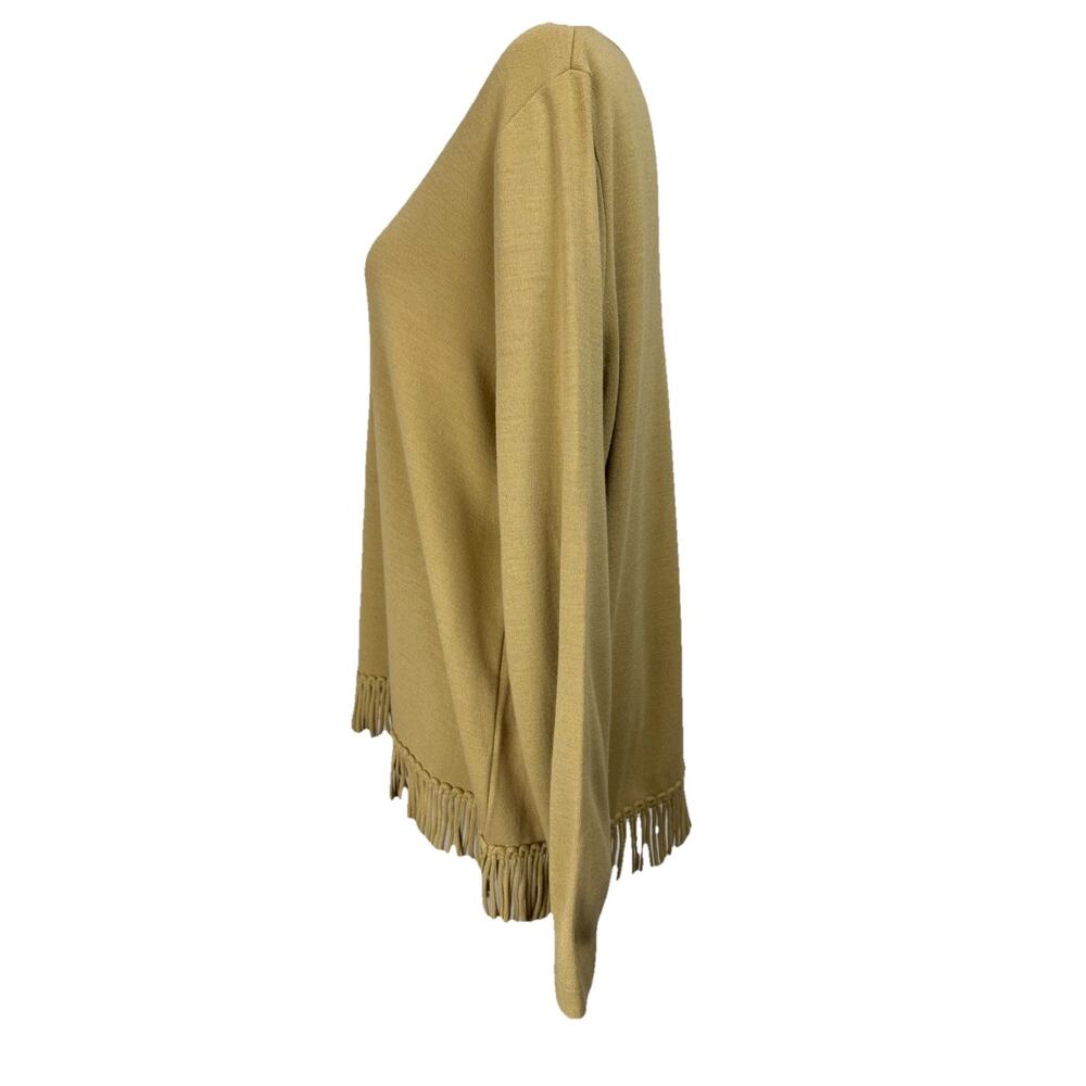 Nina Leonard Women's Sweater Top Sz L Pullover Long Sleeves Fringe Hem - Picture 8 of 16